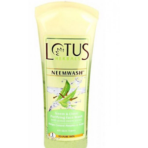 Lotus Neemwash Neem & Clove Purifying Face Wash with Active Neem Slices